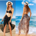 Miniatyrbillede 8 af 10: Lang Sarong Cover Up Kvinder Chiffon Beach Wrap NAVY BLUE navy blue