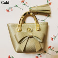 Miniatyrbild 1 av 10: 1/6 Docka Tillbehör Dockor Butterfly Handväska GULD Gold