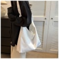 Miniatyrbillede 5 af 10: Canvas Tote Taske SORT black