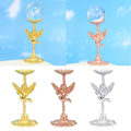 Miniatyrbillede 3 af 9: Angel Display Base Holder Krystalkugle Display Stand GULD Gold