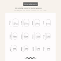 Miniatyrbillede 2 af 10: 24 stk. False Nails Short Square Z-151 Z-151 Z-151