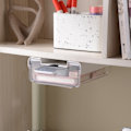 Miniatyrbillede 8 af 10: Skuffepind Stativ Under Skrivebord Skuffe Organizer TRANSPARENTE Transparente 20x18x7.5cm)