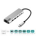 Miniatyrbillede 1 af 10: 6 i 1 USB 3.1 Type-C Hub 4K HDMI 6 in 1 USB-C Hub