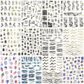 Miniatyrbilde 7 av 10: 12 stk Marmor Negleklistremerker Neglekunst Klistremerke A-12PCS A-12PCS A-12pcs