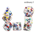 Pikkukuva 1 / 10: 7 kpl / set DND Dice Polyhedral Noppa TAVALINEN 1 TAVANINEN 1 ordinary 1