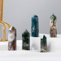 Miniatyrbild 8 av 10: 1kpl Moss Agate Natural Crystal Point 4-5cm 4-5cm