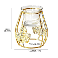 Miniatyrbillede 9 af 10: Guld Jern Kunst Glas Lysekop Fyrfadslys Lysestage C C C
