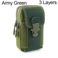 Pikkukuva 1 / 10: Taktiset Molle-pussit Pienet taskut ARMY GREEN 3 KERROSTA 3 KERROSTA Army Green 3 Layers-3 Layers