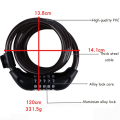 Miniatyrbillede 3 af 10: Cykellås Coiling Cykellås SORT BLACK