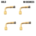 Miniatyrbilde 1 av 9: Ventilforlengelsesadapter Vinkel bøyd GULL 90 GRADER gold 90 Degrees