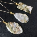 Pikkukuva 10 / 10: Stone Kaulakoru Riipus Natural Akaatti Riipus TRIANGLE TRIANGLE triangle
