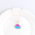 Pikkukuva 10 / 10: Boho Conch Shell Kaulakoru Natural Seashell Riipukset 3 3 3