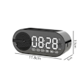 Miniatyrbild 2 av 10: Digital väckarklocka Bluetooth högtalare VIT white