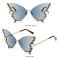 Miniatyrbillede 4 af 10: Butterfly Solbriller Lilla Solbriller til Damer GRADIENT GREY Gradient gray