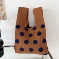 Miniatyrbillede 9 af 9: Strikkede håndtasker Knot Wrist Bag SORT black