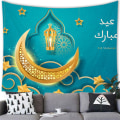 Miniatyrbillede 1 af 10: Ramadan Baggrund Stof Månetæppe 06 06 06