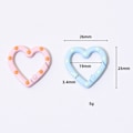 Miniatyrbillede 2 af 9: 5 stk Spring Heart Ring Spænder Karabinhage 9 9 9