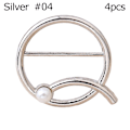 Miniatyrbilde 1 av 10: 4stk Skjerfspenne Skjerfring SØLV #04 #04 Silver #04-#04