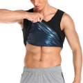 Miniatyrbilde 1 av 10: Svette Sauna Vest Kroppsshaper Vest MEN 2XL-3XL Men