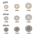 Miniatyrbild 2 av 10: Metall Rhinestone Knappar Skjorta Knappar SILVER 23MM10ST 10ST silver 23MM10pcs-10pcs