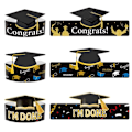 Pikkukuva 5 / 10: 9kpl Graduation Paper Hat Mortralboard Cap MIXED MIXED Mixed