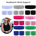 Miniatyrbillede 10 af 10: 3stk/sæt Wrist Guards Sports Pandebånd RØD Red