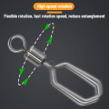 Miniatyrbillede 6 af 9: 50 stk Fishing Snap Connector med Pin Rolling Swivel 6 6 6