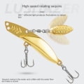 Miniatyrbillede 7 af 10: 2stk Metal VIB Blade Lure VIB Fiske Lure GULD 10G Gold 10g