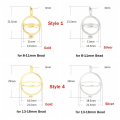 Miniatyrbilde 2 av 10: Stone Bead Cage Holder Anheng Stein Holder Anheng GULL STIL Gold Style 3-Style 3