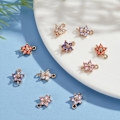 Miniatyrbild 3 av 7: 10 st Flower Link-kopplingar Cubic Zirconia Link-kopplingar