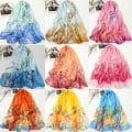 Miniatyrbilde 8 av 8: Beach Shawl Chiffonskjerf for kvinner J J J