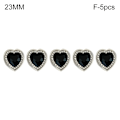 Miniatyrbilde 1 av 10: 5 stk Hjerteformede knapper Skjorteknapper 23MMF-5STK F-5STK 23MMF-5pcs