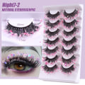 Miniatyrbild 4 av 10: 7 Par Glitter Lashes Night Luminous Lösögonfransar NATT7-8 Night7-8