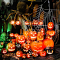 Miniatyrbilde 6 av 10: Halloween gresskarlykt gresskardekorasjoner C C C