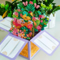 Miniatyrbillede 1 af 10: 3D Pop-up buket papirblomster 3 3 3