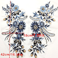 Miniatyrbild 2 av 10: Mesh Broderi Blomma Spets Patch Paljett Broderad Patch CC C