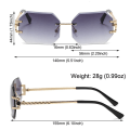 Miniatyrbilde 2 av 10: Polygonal solbriller Cutting Lens Solbriller GRADIENT BROWN Gradient Brown