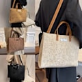Miniatyrbillede 8 af 10: Lærredsskuldertaske Indkøbstasker SORT black