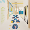 Miniatyrbillede 3 af 10: Hopscotch Game Floor Stickers 2 2 2