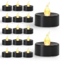 Miniatyrbillede 1 af 10: 12 stk Led elektronisk stearinlys sort stearinlys 3 3 3