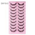 Miniatyrbillede 1 af 10: 10 par klyngevipper ligner extensions DIY10-3 DIY10-3 DIY10-3