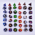 Miniatyrbild 5 av 10: 7 st/ set DND-tärningar polyedriska tärningar 04 04 04