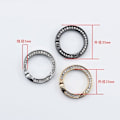 Miniatyrbilde 2 av 10: 3stk Spring O-Ring Spenner Karabiner Vesker Håndvesker SØLV Silver