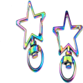 Miniatyrbilde 2 av 5: 10stk dreibare spenner Snap Hook Stjerneform Spring Clip Snap