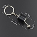 Miniatyrbillede 2 af 10: 2 stk Gear Stick Knob Nøglering Bil Nøglekæde SORT black