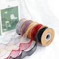 Miniatyrbillede 4 af 10: 6 STK Sheer Chiffon Ribbon Brede bånd Stofbånd