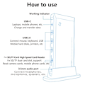 Miniatyrbillede 4 af 10: 13 i 1 Type C HUB USB-C Splitter Dock Station