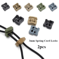 Miniatyrbillede 5 af 9: 4 stk Fjedersnor Låse Toggle Stopper SORT Black