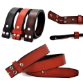Miniatyrbilde 7 av 9: Ekte skinnbelte uten spenne girdle BRUN 130CM brown 130cm
