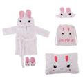 Miniatyrbilde 1 av 10: 6 STK Dukke Sovepose Sett Pute Patch Tøffel KANIN KANIN rabbit
